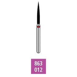 House Brand FG 863.012 Medium, Flame, Single Use Diamond Bur, 10/Pk