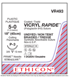 Ethicon Vicryl Rapide 5/0, 18' Vicryl Rapid Absorbable Coated Suture