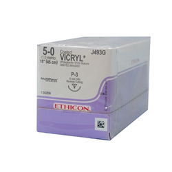 Ethicon Vicryl 5/0, 18' Coated Vicryl Undyed Braided Absorbable Suture