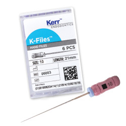 Kerr Endodontics K-Files 21mm #10 6/Box.