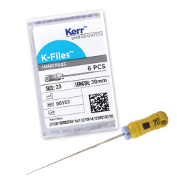 Kerr Endodontics K-Files 30mm #20 6/Box.