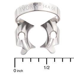 Ivory Clamps #14A Winged Rubber Dam Clamp Downward Sloped Jaws for Large