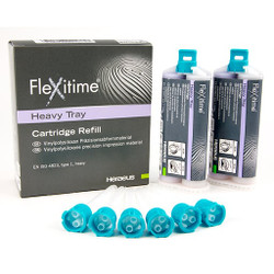 Flexitime Medium Flow - 2 x 50 ml Cartridges and Mixing Tips. Vinylpolysiloxane