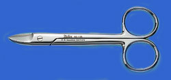 Miltex 4.25' curved crown and collar scissors with smooth blades