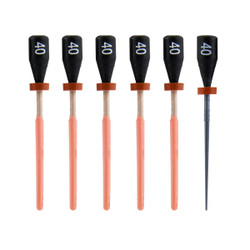 One File G Gutta Percha Carrier Obturators, 5 x #40 (Black) Obturators + 1
