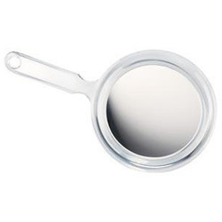 Palmero Hand Mirror, Double-sided hand mirror. A standard mirror on one side