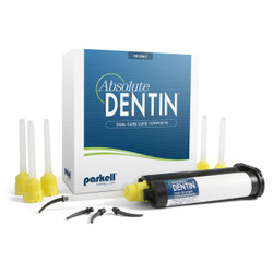 Absolute Dentin Dual-Cure Core Composite, Arctic White 50ml Carriage & Tips