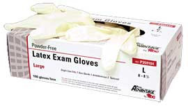 ProAdvantage Latex Gloves: X-Small, Non-Sterile, Powder-Free, Micro-Textured