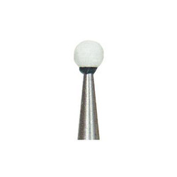 Dura-White RD1 round FG (friction grip), 12/pk, aluminum oxide finishing stones