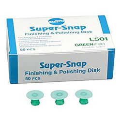 Super-Snap Polishing (Fine) Green regular disc, 50/Pack. Double Sided L501