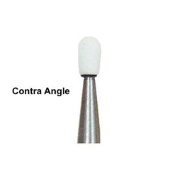 Dura-White RD2 round CA (contra angle), 12/pk, aluminum oxide finishing stones