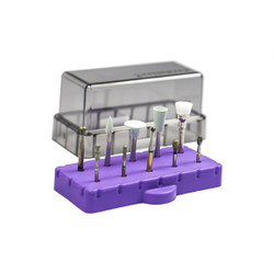 BurButler Amethyst Purple, 10-Hole (FG, CA, Short Shank) Bur Block