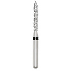 Revelation FG #885.012 SS (Short Shank) Super Coarse Beveled Cylinder Diamond Bur, 5/Pack.