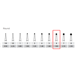 Alpen Carbides FG OS Round Bur #6 10/Pk