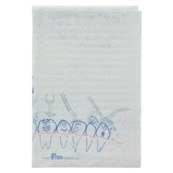 Tidi Tooth print Plain Rectangle (13' x 18') 2 Ply Paper/1 Ply Poly Patient