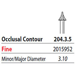 Two Striper Diamond 204.3.5 Occlusal Fine SS 5/Pk