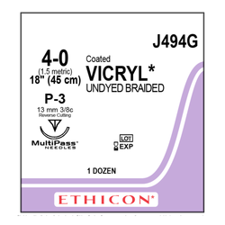 Sutures Ethicon J494G 4/0 P3 12/Box
