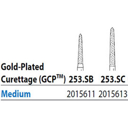 Two Striper Diamond 253.Sc Gold-Plated Curettage Medium 5/Pk