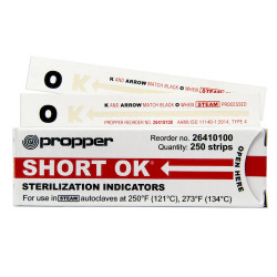 OK Steam Indicator Strips 4" Strips, 250/Box