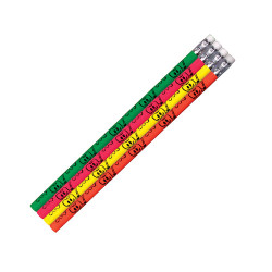 Smile Tooth Pencils Neon, 7.5", 48/Pkg.
