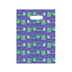 Specialty Scatter Bags Purple Scatter Bag with Smile, Brush & Floss, 7.5" x 10", 100/Pkg.