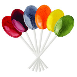 Dr. John's Sweet Originals Classic Fruit Lollipops Oval Shaped Classic Fruit Assortment, 150/Pack, DCJ13