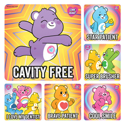 Kids Stickers Care Bears Dental 100/Box