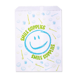 Kids Paper Bags Smile Supplies Bag 100/Box