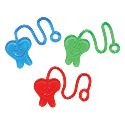Kids Toys 8" Sticky Neon Tooth Asst 36/Box