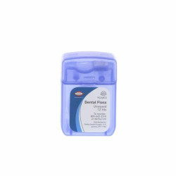 Dental Floss, Unwaxed, 12 yards, 144/Case, Plain