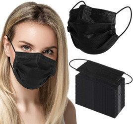 Infection ControlCanadian Made BLACK ASTM Level 3 Mask 3 Ply 50/Box