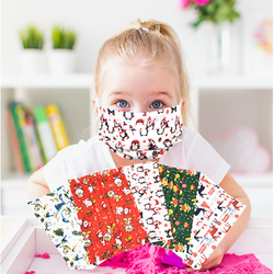 Christmas Designs Disposable 3-Ply Kids Masks - 10/Pk