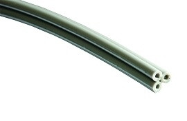 Syringe Tubing, 3 Hole, Straight Gray