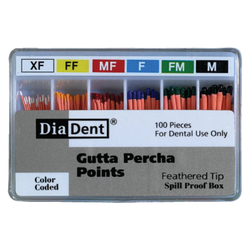 Feathered Tip Gutta Percha, 100/Box
