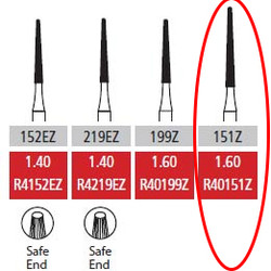 Alpen Carbide Bur Tungsten Friction Grip 151-Z 5/Pk