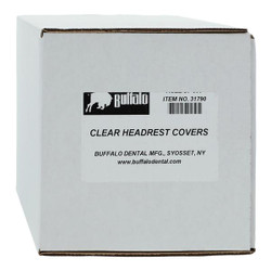 Hdrest Cover 10.5 in x 9.5 in Plastic Clr Disposable 500/Rl