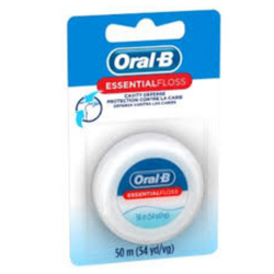 Oral-B Essential Cavity Protection Floss, Unflavored, 55 yd, 24/Case