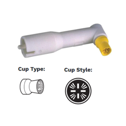 Allpro Disposable Prophy Angle Firm Yellow Square Ribbed & Webbed, 100/Box