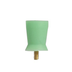 Allpro Prophy Cup Long Screw Pointed Polisher Soft Green, 12/Pack
