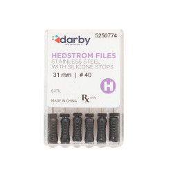 Hedstrom Files with Silicone Stops, 31mm, #40, 6/Pkg.