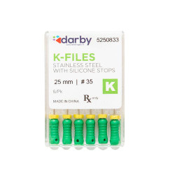 K-Type Files, 25mm, #35, 6/Pkg