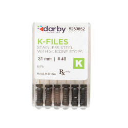 K-Type Files, 31mm, #40, 6/Pkg