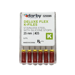 House Brand Deluxe Flex K Files, #25, 25mm, 6/Pkg