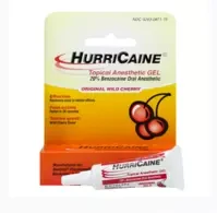 Hurricaine Topical Anesthetic Gel, 1/6 0.18 oz (5.25g) Tubes, Wild Cherry, 12/Pack