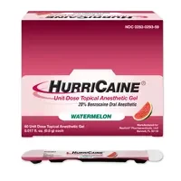 Hurricaine Topical Anesthetic Gel, Unit Dose, Watermelon, 60/Box