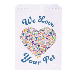 Kids Paper Bags We Love Your Pets 100/Box