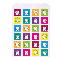 Kids Paper Bags Action Teeth 100/Box