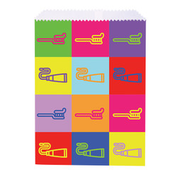 Kids Paper Bags Color Block Supplies 100/Box