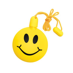 Kids Toys 3" Smile Bubbles Yellow Necklace 24/Box