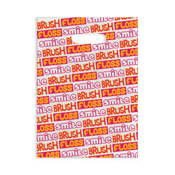 Plastic Bags Brush Floss Smile Block Letters Scatter 100/Box